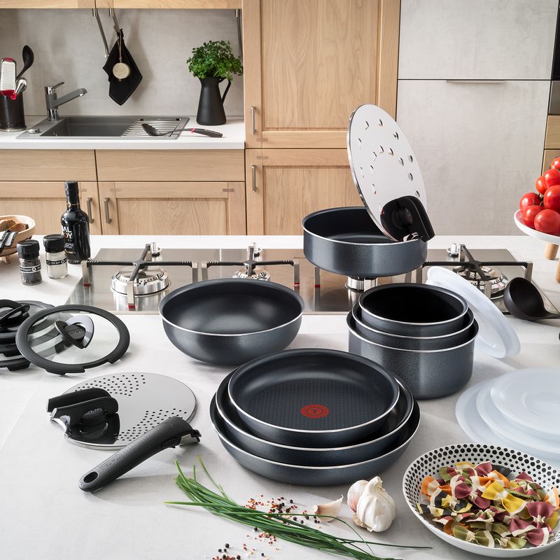 Batería de Cocina TEFAL Ingenio 8 piezas 1 Mango Removible