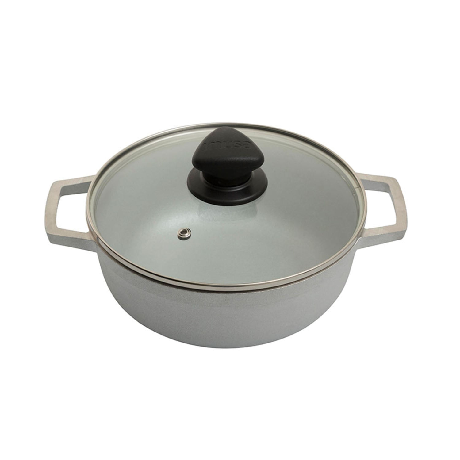 Caldero IMUSA antiadherente con tapa de vidrio 26 cm