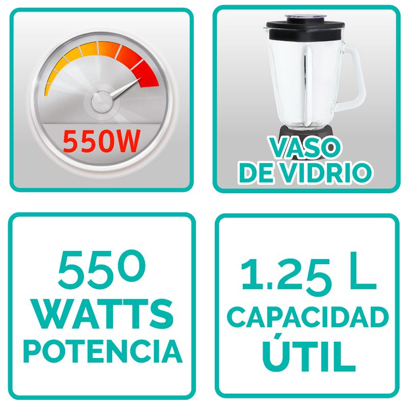 Licuadora-IMUSA-Powermix-Glass-5-Velocidades-Negra