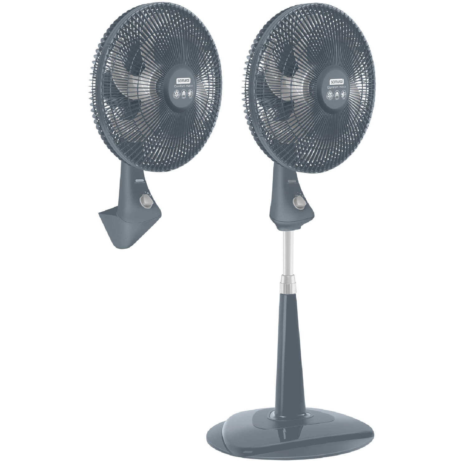 Ventilador Comfort Maxx 2en1 Samurai Gris - Imusa