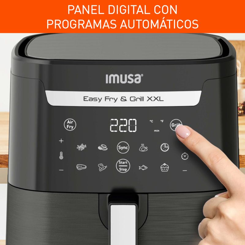 Freidora De Aire Imusa Air Fryer Esencial 3,2 Litros Gris IMUSA