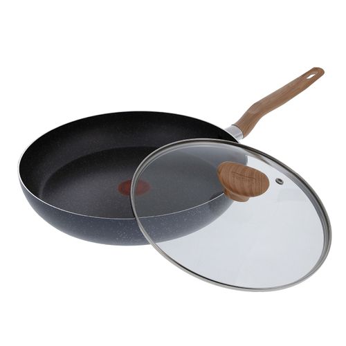 Sartén IMUSA Natural Stone de 20cm con Tapa de Vidrio