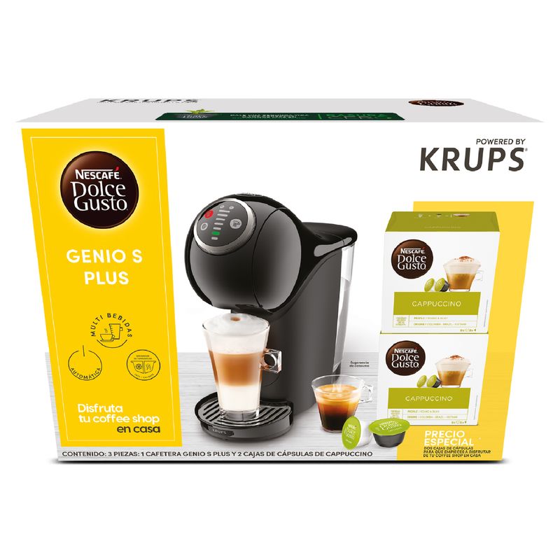 Combo Cafetera KRUPS DOLCE GUSTO GENIO S Plus + Capsulas Imusa