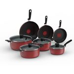 Bateria-de-cocina-IMUSA-COLORS-11-piezas-Rojo-con-Tapa-de-Vidrio