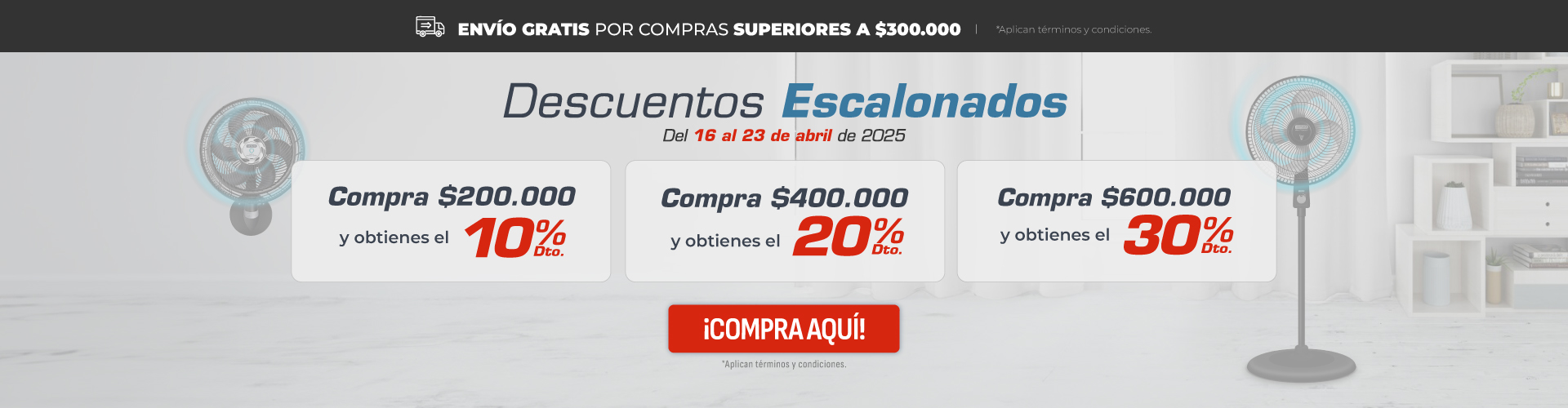 Descuento escalonado samurai