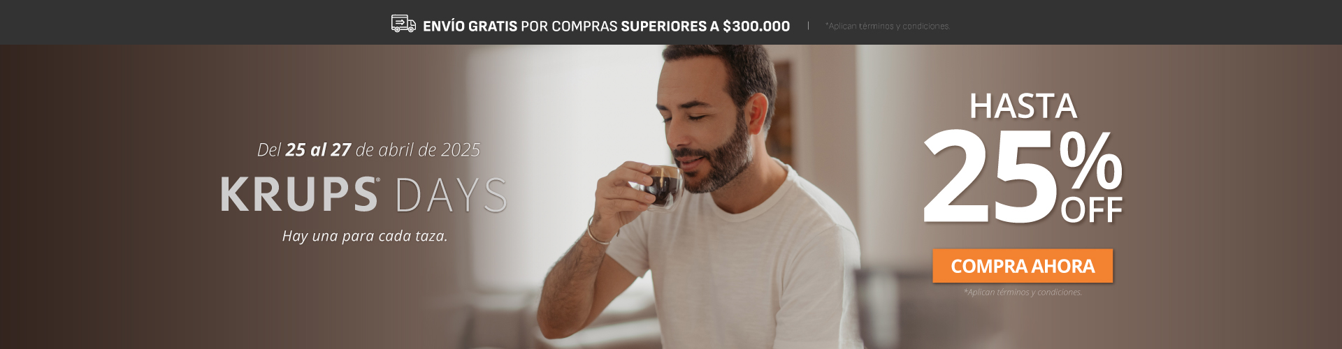 25% de descuento krups